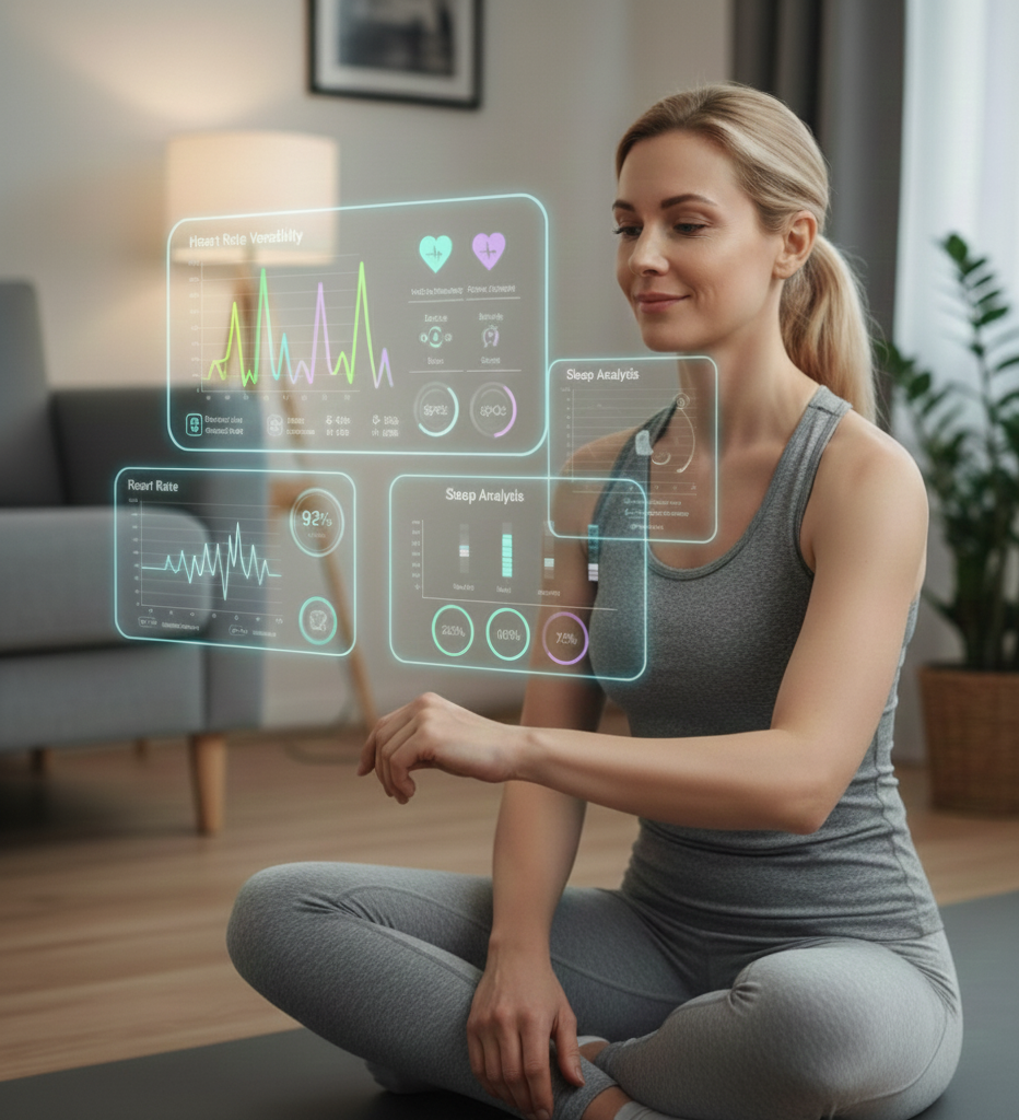 Wearable technology health trends 2026 showing smart devices tracking health data