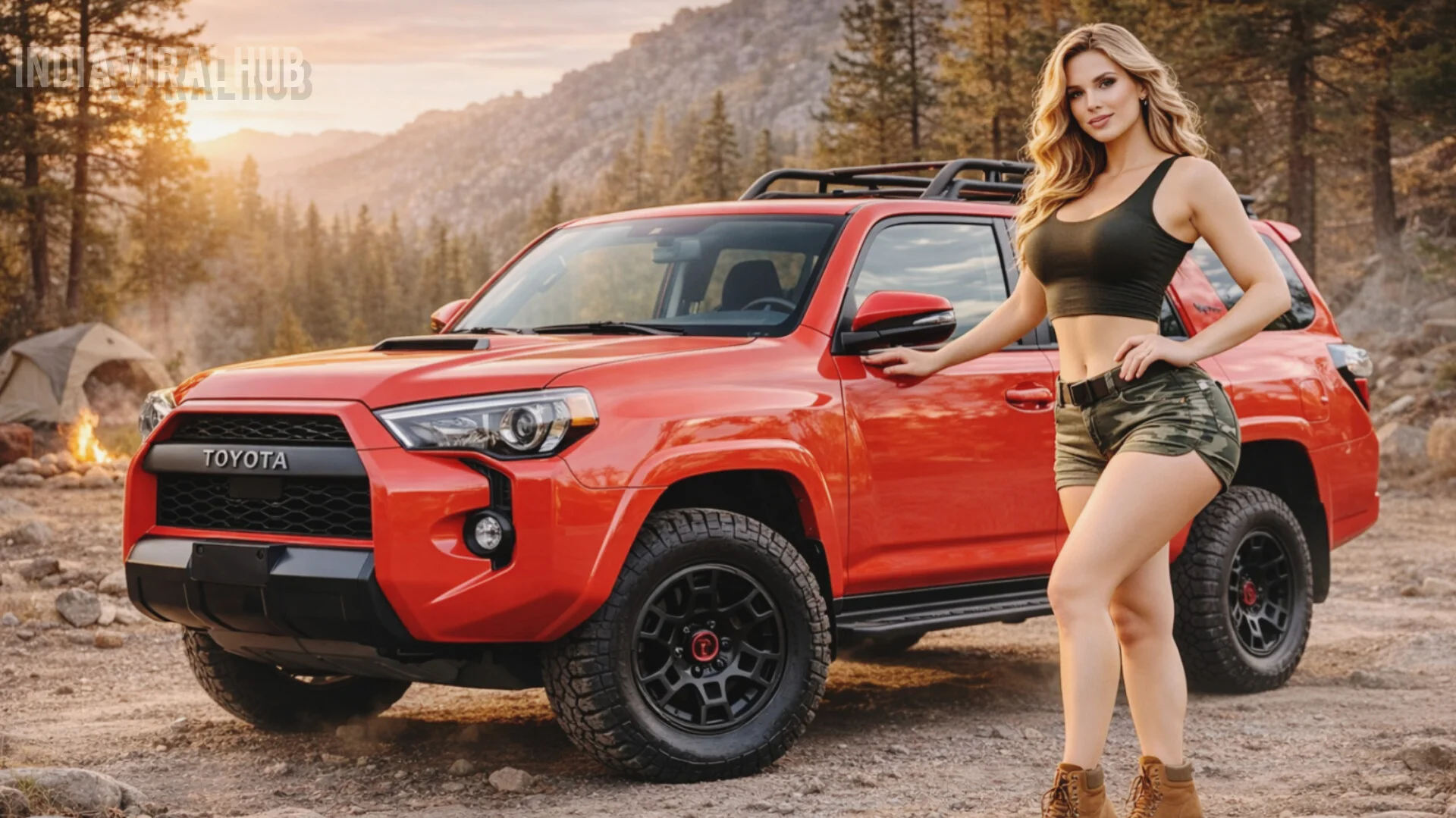 4Runner TRD Pro Price: The 2026 Toyota hybrid off-road tank conquering dirt trails with its powerful i-FORCE MAX engine.