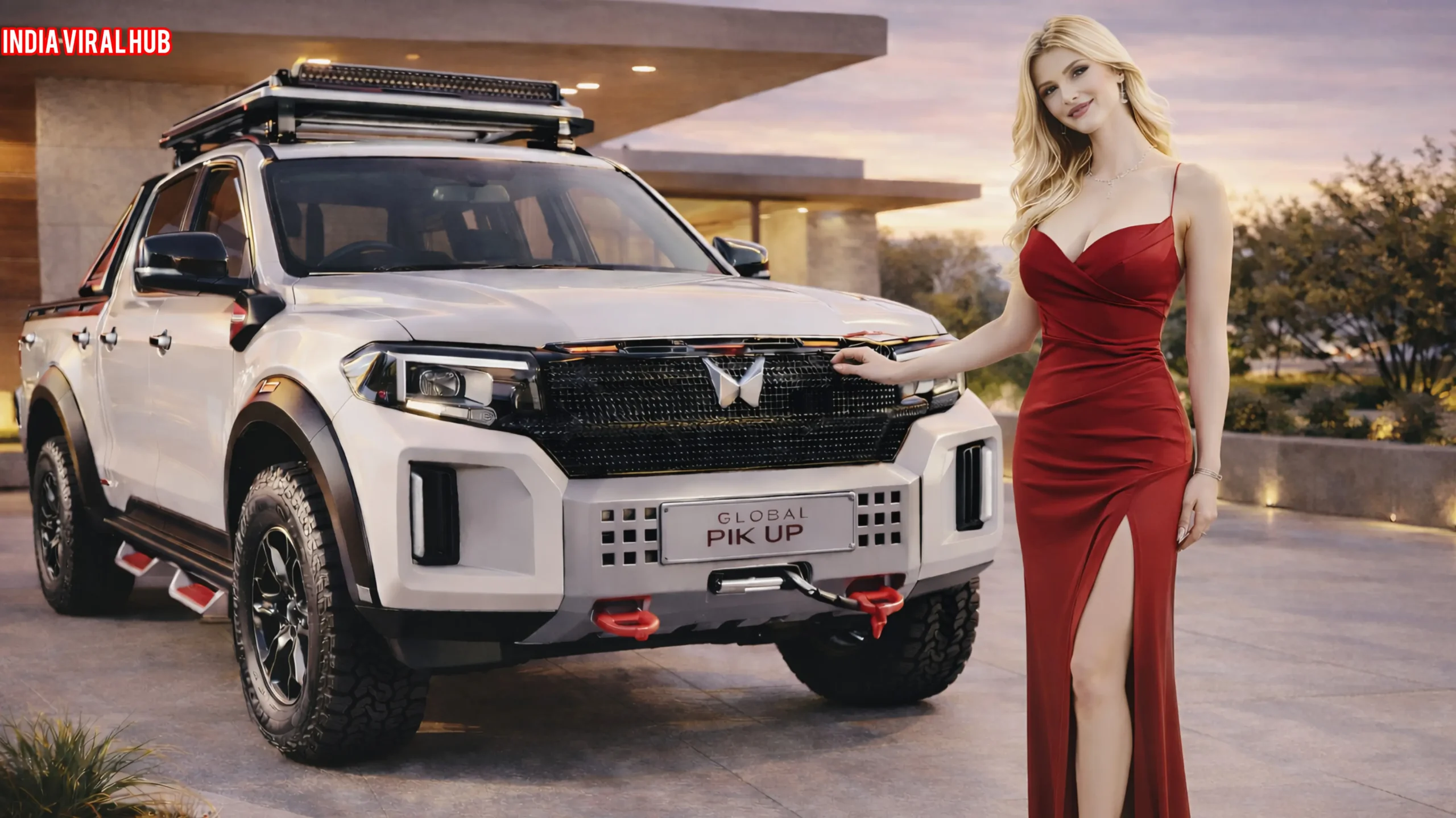 Mahindra Scorpio N Pickup Price: Front view of the Mahindra Scorpio N Pickup truck concept, analyzing the Mahindra Scorpio N Pickup Price.