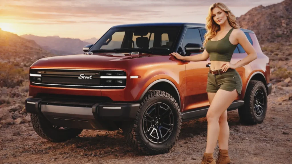 Scout Traveler EV Price 2026: Exterior view of the rugged electric SUV showcasing its vintage boxy design and serious off-road capabilities.